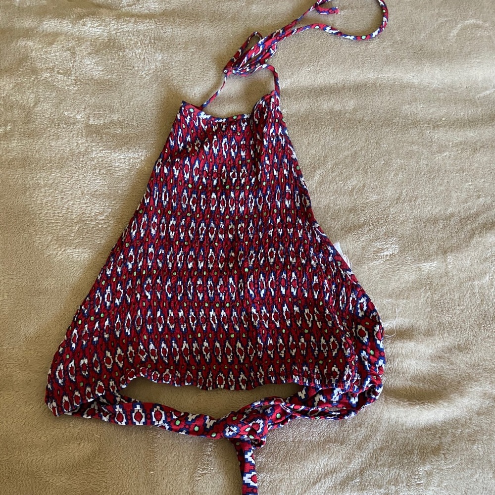 Red halter crop top